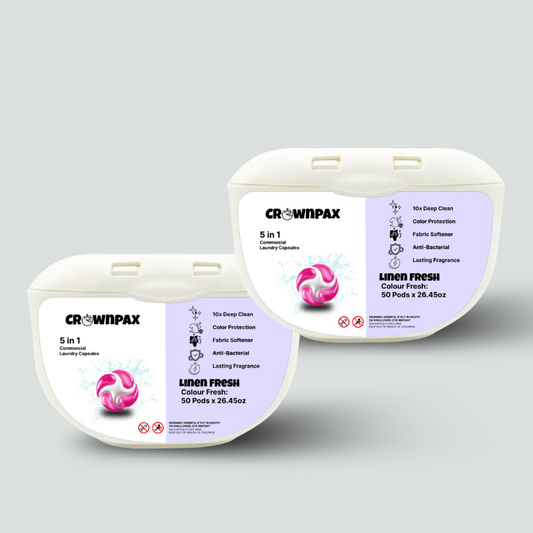 2 Packs CrownPax™ 5-in-1 Laundry Pods (The Ultimate Laundry Solution)